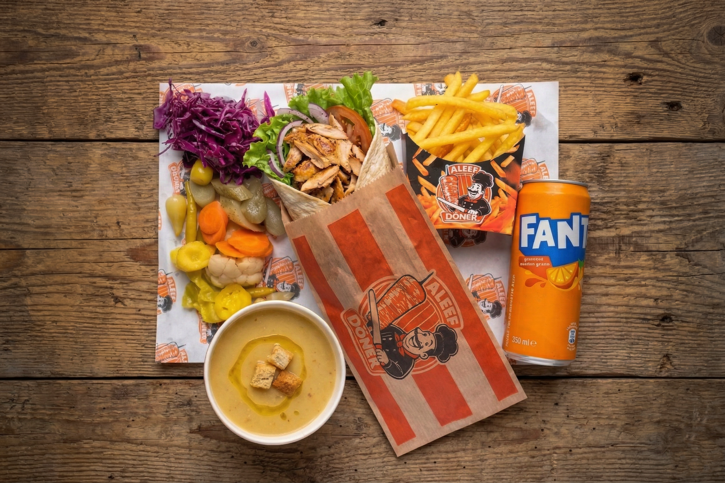 100 gr Tavuk Döner Menü